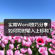 Word上下标同步输入技巧：高效编辑专业文档