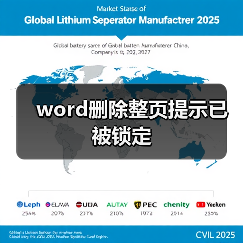 word删除整页提示已被锁定（图2）