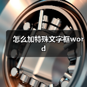 怎么加特殊文字框word