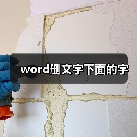 word删文字下面的字