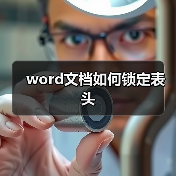 word文档如何锁定表头