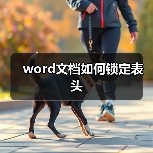 word文档如何锁定表头（图2）