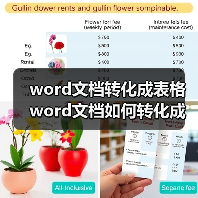 word文档转化成表格 word文档如何转化成表格
