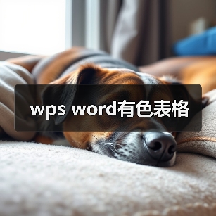 wps word有色表格（图3）