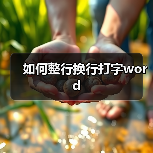 如何整行换行打字word