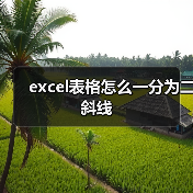 excel表格怎么一分为二斜线（图3）