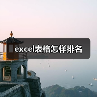 excel表格怎样排名（图2）