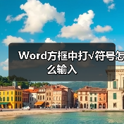 Word插入带方框√符号的详细步骤