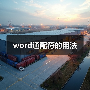 word通配符的用法(图4) word通配符的用法(图4)