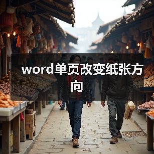 word单页改变纸张方向(图3) word单页改变纸张方向(图3)