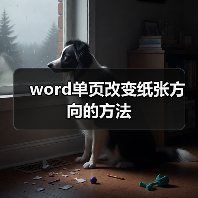 word单页改变纸张方向的方法(图4) word单页改变纸张方向的方法(图4)