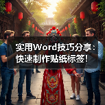 实用Word技巧分享：快速制作贴纸标签！（图4）