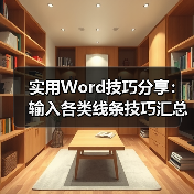 实用Word技巧分享:输入各类线条技巧汇总(图4) 实用Word技巧分享:输入各类线条技巧汇总(图4)