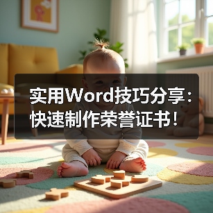 实用Word技巧分享:快速制作荣誉证书!(图3) 实用Word技巧分享:快速制作荣誉证书!(图3)
