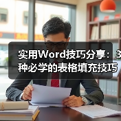 实用Word技巧分享:3种必学的表格填充技巧!(图4) 实用Word技巧分享:3种必学的表格填充技巧!(图4)