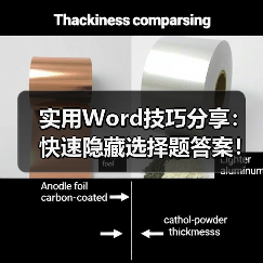 实用Word技巧分享:快速隐藏选择题答案!(图2) 实用Word技巧分享:快速隐藏选择题答案!(图2)