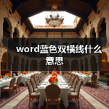 Word 2016取消蓝色双横线方法