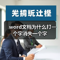 word文档为什么打一个字消失一个字(图2) word文档为什么打一个字消失一个字(图2)