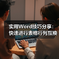 实用Word技巧分享:快速进行表格行列互换(图2) 实用Word技巧分享:快速进行表格行列互换(图2)