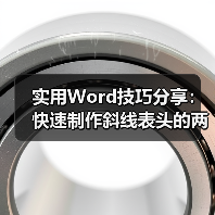 实用Word技巧分享：快速制作斜线表头的两种方法（图4）