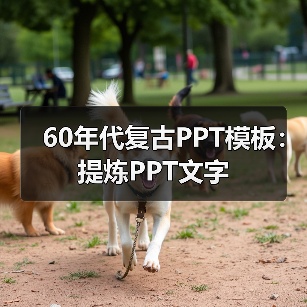 60年代复古PPT模板：提炼PPT文字（图1）
