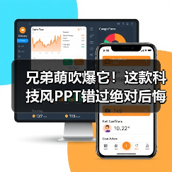 兄弟萌吹爆它!这款科技风PPT错过绝对后悔!(图2) 兄弟萌吹爆它!这款科技风PPT错过绝对后悔!(图2)
