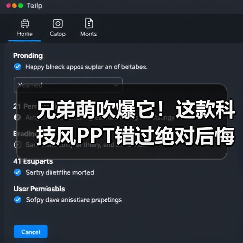 兄弟萌吹爆它!这款科技风PPT错过绝对后悔!(图4) 兄弟萌吹爆它!这款科技风PPT错过绝对后悔!(图4)
