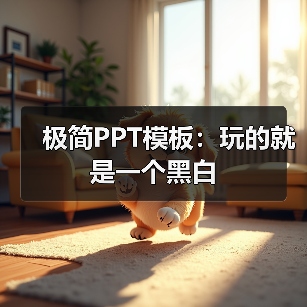 极简PPT模板:玩的就是一个黑白(图1) 极简PPT模板:玩的就是一个黑白(图1)