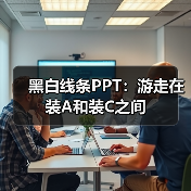 黑白线条PPT:游走在装A和装C之间(图2) 黑白线条PPT:游走在装A和装C之间(图2)