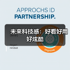 科技感PPT设计解析：黑金配色与荧光元素应用