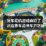 货车司机游戏瘾犯了 高速应急车道停车开玩被罚款(图1) 货车司机游戏瘾犯了 高速应急车道停车开玩被罚款(图1)