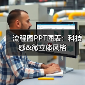 流程图PPT图表:科技感&微立体风格(图1) 流程图PPT图表:科技感&微立体风格(图1)