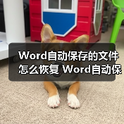 Word自动保存的文件怎么恢复 Word自动保存的文件恢复方法(图1) Word自动保存的文件怎么恢复 Word自动保存的文件恢复方法(图1)
