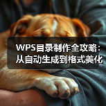 WPS目录制作全攻略:从自动生成到格式美化,一篇搞定(图3) WPS目录制作全攻略:从自动生成到格式美化,一篇搞定(图3)