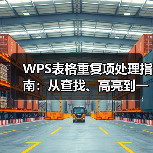 WPS表格重复项处理指南:从查找、高亮到一键删除(图4) WPS表格重复项处理指南:从查找、高亮到一键删除(图4)