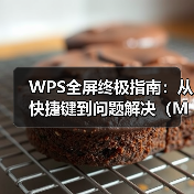 WPS全屏终极指南:从快捷键到问题解决(Mac用户必看)(图3) WPS全屏终极指南:从快捷键到问题解决(Mac用户必看)(图3)