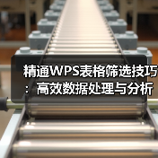 精通WPS表格筛选技巧：高效数据处理与分析方法（图1）