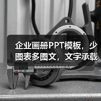 企业画册PPT模板，少图表多图文，文字承载强（图4）