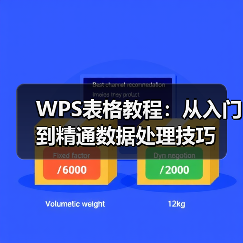 WPS表格教程：从入门到精通数据处理技巧