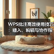 WPS批注高效使用技巧:插入、编辑与协作指南(图2) WPS批注高效使用技巧:插入、编辑与协作指南(图2)