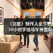 《剑星》制作人金亨泰30小时手绘马年贺图陷AI争议(图1) 《剑星》制作人金亨泰30小时手绘马年贺图陷AI争议(图1)