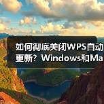 如何彻底关闭WPS自动更新？Windows和Mac都能用！（图3）