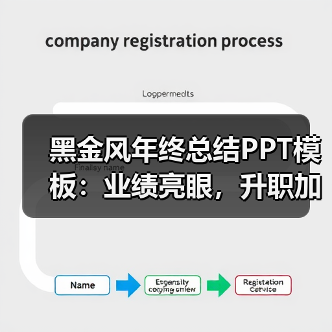 黑金风年终总结PPT模板：业绩亮眼，升职加薪不是梦！（图2）
