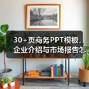 30+页商务PPT模板，企业介绍与市场报告怎么选？（图4）