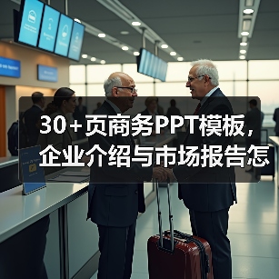 30+页商务PPT模板，企业介绍与市场报告怎么选？（图2）