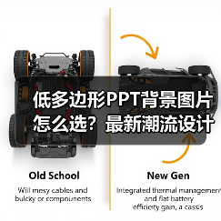 低多边形PPT背景图片怎么选？最新潮流设计模板大揭秘（图1）