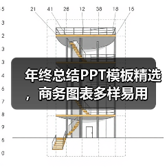 年终总结PPT模板精选，商务图表多样易用（图1）