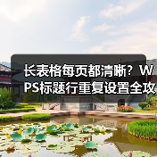 长表格每页都清晰?WPS标题行重复设置全攻略(图1) 长表格每页都清晰?WPS标题行重复设置全攻略(图1)