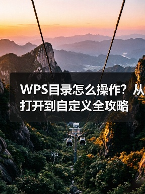 WPS目录怎么操作？从打开到自定义全攻略（图1）