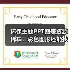 环保主题PPT图表资源稀缺，彩色图形还能找到吗？（图1）